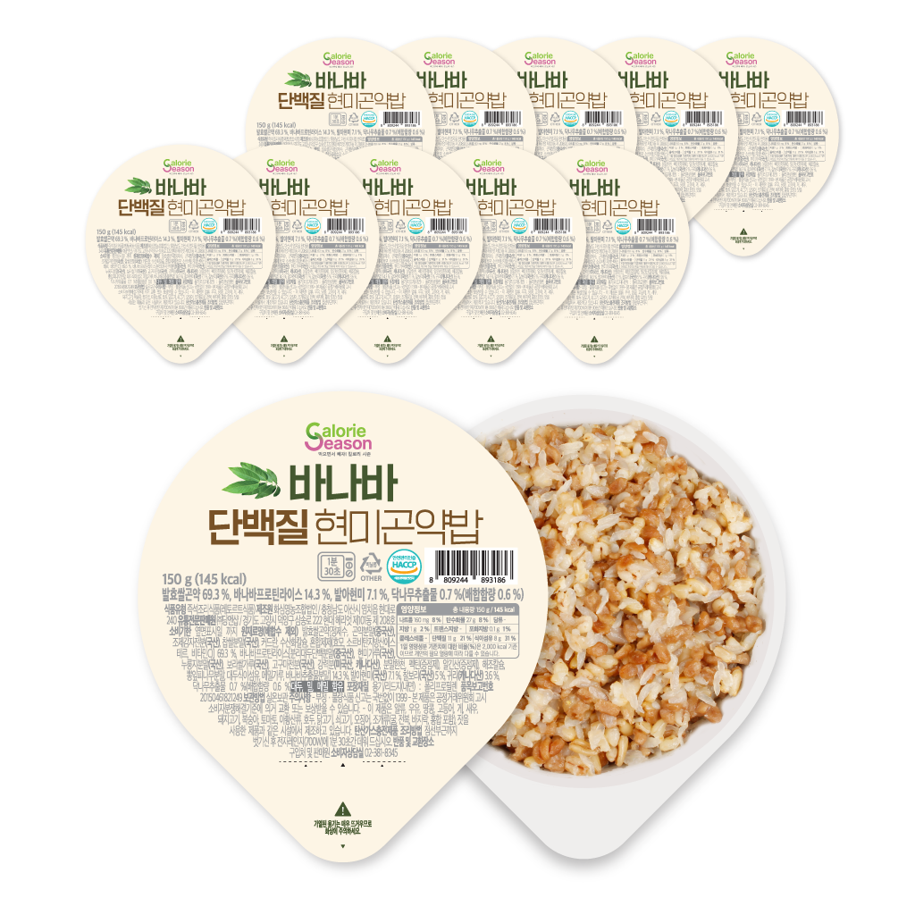 바나바단백질현미곤약밥 150g X 10개입
